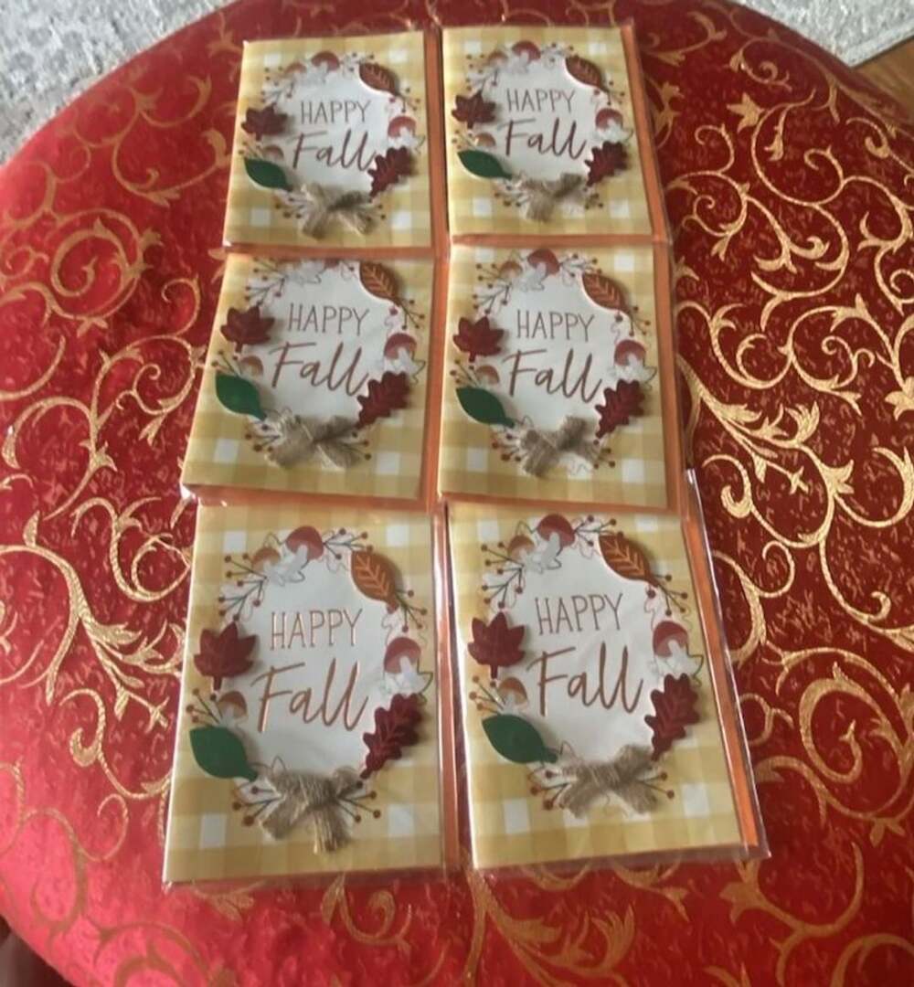Voila Happy Fall Autumn Themed Greeting Cards Pack of 6